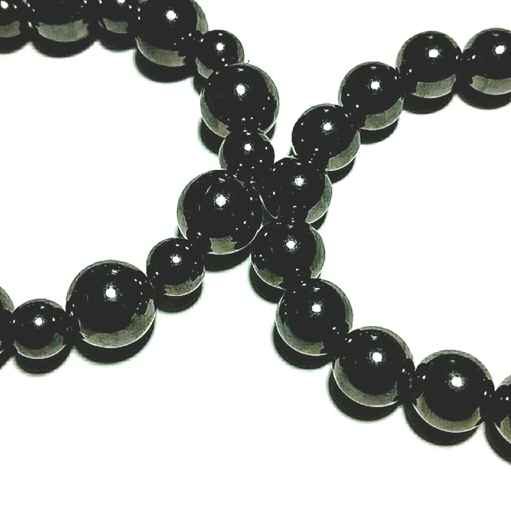 Bracelets 2 gray round bead ball stretch New